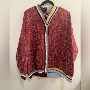 Urban outfitters kimichi blue Duncan Quilted Varsity Jacket NWT Size S